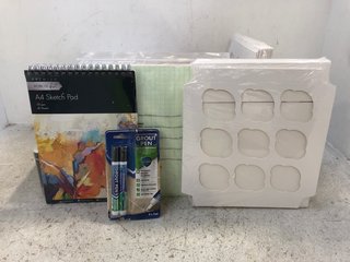 QTY OF ASSORTED ITEMS TO INCLUDE QTY OF PREMIUM A4 SKETCH BOOKS: LOCATION - E12