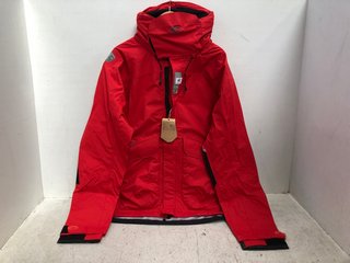 TYPHOON OFFSHORE ZIP UP JACKET IN RED SIZE: L RRP - £212: LOCATION - E1