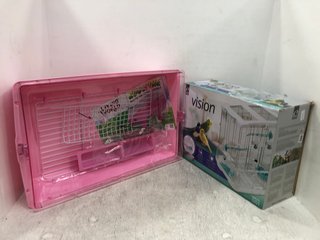 2 X ASSORTED PET ITEMS TO INCLUDE HARI VISION SMALL BIRDS CAGE: LOCATION - F15