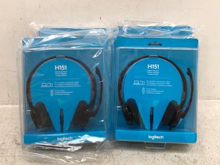 BOX OF 4 LOGITECH H151 STEREO HEADSETS: LOCATION - F10