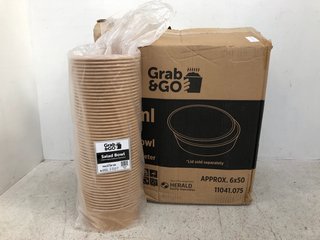 GRAB & GO 750ML KRAFT SALAD BOWLS: LOCATION - G3