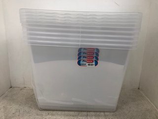 MULTIPACK OF LARGE CLEAR PLASTIC STORAGE BOXES: LOCATION - G4
