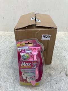 QTY OF MAX 3 SINCERE CARE RAZORS (PLEASE NOTE: 18+YEARS ONLY. ID MAY BE REQUIRED): LOCATION - BR8