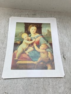 QTY OF MADONNA & CHILD WITH THE INFANT ST JOHN THE BAPTIST BY RAPHAEL PRINTS: LOCATION - BR2