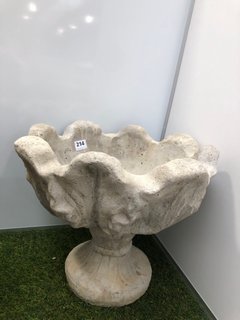 (COLLECTION ONLY) STONEWORKS STONE DECORATIVE PLANTER ON STAND: LOCATION - B3