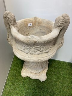 (COLLECTION ONLY) STONEWORKS DECORATIVE PLANTER ON STAND: LOCATION - B3