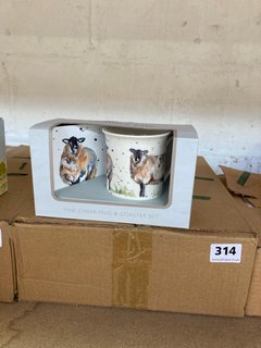 (COLLECTION ONLY) QTY OF SHEEP MUG AND COASTER SETS: LOCATION - BR10