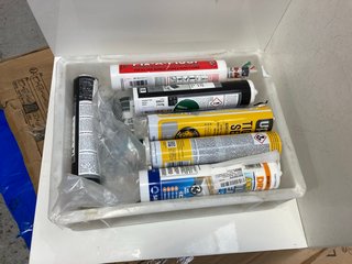 (COLLECTION ONLY) QTY OF ASSORTED ITEMS TO INCLUDE TIGER SEAL ADHESIVE SEALANT & EVO-STICK ALL WEATHER ADHESIVE: LOCATION - BR11