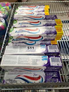(COLLECTION ONLY) QTY OF AQUAFRESH TOOTHPASTE 3-IN-1 PROTECTION: LOCATION - R8