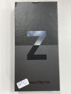 SAMSUNG GALAXY Z FLIP 3 5G 128GB SMARTPHONE IN PHANTOM BLACK: MODEL NO SM-F711B (WITH BOX & CHARGE CABLE, PHONE SHOWS SIGNS OF COSMETIC DAMAGE) [JPTM114388]. THIS PRODUCT IS FULLY FUNCTIONAL AND IS P