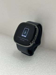 FITBIT SENSE SMARTWATCH IN CARBON / GRAPHITE STAINLESS STEEL: MODEL NO FB512 (WITH CHARGER CABLE, MINOR COSMETIC WEAR) [JPTM114274]. THIS PRODUCT IS FULLY FUNCTIONAL AND IS PART OF OUR PREMIUM TECH A