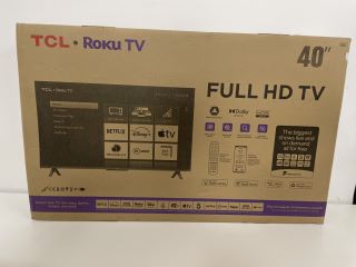 TCL ROKU FULL HD 40" TV: MODEL NO 40RS530K [JPTM114352]. (SEALED UNIT). THIS PRODUCT IS FULLY FUNCTIONAL AND IS PART OF OUR PREMIUM TECH AND ELECTRONICS RANGE