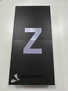 SAMSUNG GALAXY Z FLIP 3 5G 256GB SMARTPHONE IN PHANTOM BLACK: MODEL NO SM-F711B (WITH BOX & CHARGE CABLE, PHONE SHOWS SIGNS OF COSMETIC DAMAGE) [JPTM114440]. THIS PRODUCT IS FULLY FUNCTIONAL AND IS P