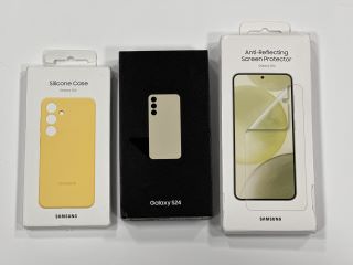 SAMSUNG GALAXY S24 128 GB SMARTPHONE IN AMBER YELLOW: MODEL NO SM-S921B/DS (WITH BOX & ALL ACCESSORIES TO INCLUDE SILICON CASE AND SCREEN PROTECTOR). NETWORK UNLOCKED [JPTM114516]. (SEALED UNIT). THI