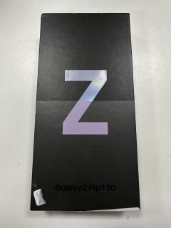 SAMSUNG GALAXY Z FLIP 3 5G 128GB SMARTPHONE IN PHANTOM BLACK: MODEL NO SM-F711B (WITH BOX & CHARGE CABLE, PHONE SHOWS SIGNS OF COSMETIC DAMAGE) [JPTM114343]. THIS PRODUCT IS FULLY FUNCTIONAL AND IS P