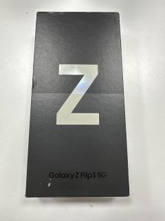 SAMSUNG GALAXY Z FLIP 3 5G 128GB SMARTPHONE IN PHANTOM BLACK: MODEL NO SM-F711B (WITH BOX & CHARGE CABLE, PHONE SHOWS SIGNS OF COSMETIC DAMAGE) [JPTM114412]. THIS PRODUCT IS FULLY FUNCTIONAL AND IS P