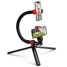 11 X FLEXIBLE TRIPOD, FOTOPRO TRAVEL MONOPOD WATERPROOF FOOT WITH BINOCULAR STAND HOLDER & BLUETOOTH CONTROL FOR LIVE STREAMING SELFIE STICK - TOTAL RRP £154: LOCATION - A