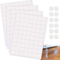 17 X DEMARSEN 280 PCS ROUND ACRYLIC NO TRACES ADHESIVE STICKER TRACELESS REMOVABLE STICKY PUTTY 20MM DOUBLE SIDED TRANSPARENT PUTTY FOR CRAFT ADHESIVE WAXING DIY ART OFFICE SUPPLY - TOTAL RRP £99: LO