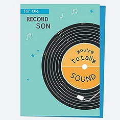 45 X DOTTY ABOUT PAPER SON BIRTHDAY CARD - VINYL RECORD - SON (4134) - TOTAL RRP £131: LOCATION - A