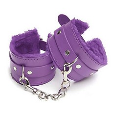 45 X WRIST LEATHER HANDCUFFS, COSTUME ACCESSORIES FOR BEDROOM YOGA FITNESS, ADJUSTABLE DETACHABLE COSPLAY PROP DRESS BALL PARTY WITH SOFT PLUSH LINING(PURPLE 2) - TOTAL RRP £161: LOCATION - B
