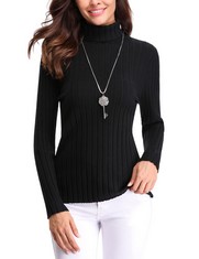 QTY OF CLOTHES TO INCLUDE LADIES TURTLE NECK JUMPER BLACK SIZE 10: LOCATION - B