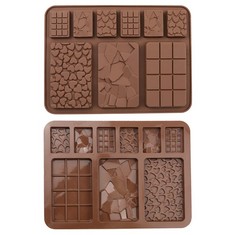 X122 2PCS SILICONE CHOCOLATE MOULDS: LOCATION - B