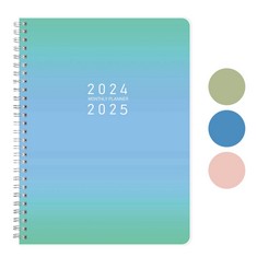 45 X 2024-2025 ACADEMIC DIARY PLANNER-DIARY 2024-2025 WEEKLY & MONTHLY ACADEMIC PLANNER, 7.3" X 9.5" JANUARY 2024 TO DECEMBER 2025 CALENDAR PLANNER, FLEXIBLE COVER,TWIN-WIRE BINDING BLUE (18.5×24CM)