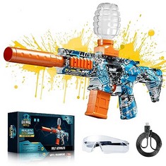 12 X VAAGHANM GEL BALL BLASTER, ELECTRIC SPLATTER BALL BLASTER, AUTOMATIC SPLAT BALL WITH SAFETY GLASSES, OUTDOOR ACTIVITIES, TEAM GAME, TOY GIFTS FOR BOYS AND GIRLS, FROM 12 YEARS - TOTAL RRP £160: