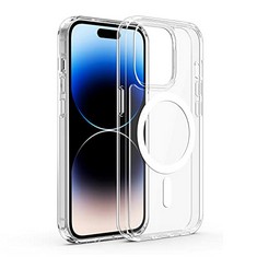 49 X LECHIVÉE MAGNETIC CRYSTAL CLEAR DESIGNED FOR IPHONE 14 PRO CASE COMPATIBLE WITH MAGSAFE, DROP PROTECTION ANTI-YELLOW SCRATCH RESISTANT HARD BACK SLIM THIN PHONE COVER CASE FOR IPHONE 14 PRO 6.1’