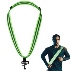 29 X PERTHLIN REFLECTIVE SASH WITH CLIP FOR RUNNING HIGH ADJUSTABLE WALKING BELT HIGH VISIBILITY REFLECTIVE GEAR FOR WALKING, CYCLING, RUNNING SAFETY REFLECTIVE GEAR FOR MEN AND WOMEN (GREEN) - TOTAL