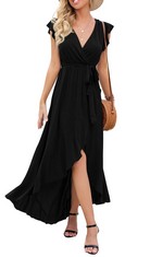 QTY OF ITEMS TO INCLUDE WOMANS SUMMER MAXI DRESS BLACK SMALL: LOCATION - C