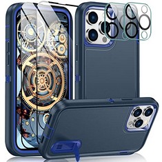 25 X JOYTRA FOR IPHONE 14 PRO MAX CASE [5 IN 1], SHOCKPROOF PROTECTIVE CASE WITH KICKSTAND [ 2 * 9H TEMPERED GLASS SCREEN PROTECTORS + 2* CAMERA LENS PROTECTORS] CASE FOR IPHONE 14 PRO MAX 5G 6.7" (B
