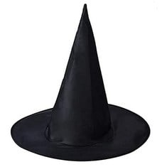 41 X HALLOWEEN WITCH HAT, BLACK WITCHES HAT HALLOWEEN HAT, CARNIVAL COSPLAY COSTUME PARTY HALLOWEEN DECORATIONS (BLACK WITCH HAT) - TOTAL RRP £205: LOCATION - D