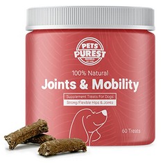 18 X PETS PUREST DOG JOINT SUPPLEMENTS TREATS FOR MOBILITY AND JOINTS. 100% NATURAL JOINT SUPPLEMENTS FOR DOGS, SUPPLEMENT TREATS PROVIDING HIP AND JOINT CARE FOR DOGS. - TOTAL RRP £195: LOCATION - D