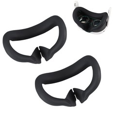 29 X CBDY VR VR FACE COVER COMPATIBLE FOR META QUEST 3, SWEATPROOF WASHABLE SILICONE CUSHION FACE PAD MASK FOR QUEST 3 VR HEADSET (2*BLACK) - TOTAL RRP £286: LOCATION - D
