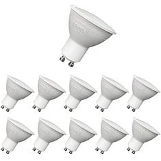12 X 4 WIN GU10 LED SPOTLIGHT BULB, 50W HALOGEN EQUIVALENT, 5W 450LM 120° BEAM ANGLE, NON DIMMABLE - TOTAL RRP £140: LOCATION - D