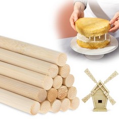 QTY OF ITEMS TO INCLUDE 20PC 12 " WOOD STICKS FOR DIY:: LOCATION - E