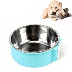 26 X SUOXU 2-IN-1 PET HANGING BOWL DOG CRATE WATER BOWL,CRATE TYPE FEEDING BOWL,STAINLESS STEEL PUPPY BOWLS CAGE,DOG FOOD BOWL WATER DISPENSER NON SPILL, PET FEEDER FOR CAT DOGS BIRD SMALL ANIMALS -: