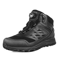 3 X GRITION WATERPROOF WALKING BOOTS MEN, LIGHTWEIGHT MENS HIKING BOOTS SPORT BACKPACKING TREKKING ANKLE SHOES COMFORTABLE WORK OUTDOOR WINTER BLACK (10.5 UK/45 EU) - TOTAL RRP £200:: LOCATION - E