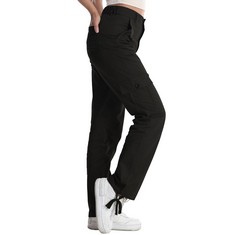 QTY OF CLOTHING TO INCLUDE STAY SLIM CARGO TROUSERS FOR WOMEN BLACK SIZE SMALL: LOCATION - F