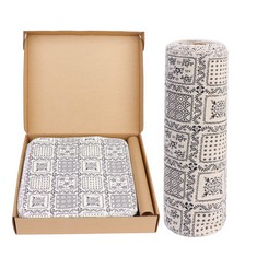 5 X UNIMEIX 24 PACK REUSABLE PAPER TOWELS WASHABLE ROLL ZERO WASTE REUSABLE NAPKINS ECO FRIENDLY PAPERLESS TOWELS FOR KITCHEN, CLEANING (RATTAN, 24 PADS) - TOTAL RRP £96: LOCATION - F