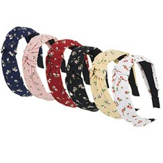16 X NP PACK OF 6 HAIR BANDS FOR WOMEN FRESH FABRIC WITH SMALL FLOWERS WIDE ELASTIC HAIR ACCESSORIES FOR WOMEN GIRLS - TOTAL RRP £120: LOCATION - F