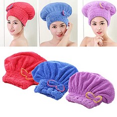 32 X 3 PCS MICROFIBER HAIR DRYING TOWELS, ULTRA ABSORBENT HAIR DRYING CAP BOWKNOT HAIR TURBAN TOWEL FOR WOMEN ADULTS OR KIDS GIRLS TO DRY HAIR QUICKLY - TOTAL RRP £186: LOCATION - F