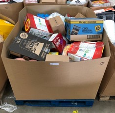 PALLET OF ASSORTED FOOD ITEMS TO INCLUDE BOMBAY BAD BOY MULTIPACK OF POT NOODLES SOME ITEMS MAY BE PAST BBD: LOCATION - FLOOR(COLLECTION OR OPTIONAL DELIVERY AVAILABLE)