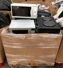 PALLET OF ASSORTED MICROWAVES TO INCLUDE PANASONIC MICROWAVE: LOCATION - FLOOR(COLLECTION OR OPTIONAL DELIVERY AVAILABLE)