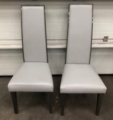 X2 GREY DINING SEATS: LOCATION - FLOOR(COLLECTION OR OPTIONAL DELIVERY AVAILABLE)