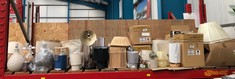 QTY OF LAMPS TO INCLUDE MONOCHROME FLOOR LAMP: LOCATION - RACK(COLLECTION OR OPTIONAL DELIVERY AVAILABLE)