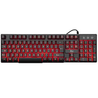 QTY OF ASSORTED ITEMS TO INCLUDE MIXED COLOR LED BACKLIT MULTIMEDIA GAMING KEYBOARD: LOCATION - TABLE