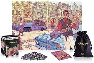 QTY OF ASSORTED ITEMS TO INCLUDE CYBERPUNK 2077 PUZZLE 1500 PIECE: LOCATION - TABLE