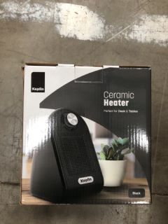 QTY OF ASSORTED ITEMS TO INCLUDE CERAMIC HEATER: LOCATION - TABLE